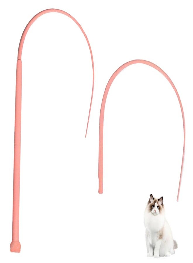 SquEqu Interactive Cat Wand Toys Silicone Mice Tail Simulated Mouse Hunting Cat Toy Snake Cat Teaser Wand Stick for Indoor Cats Kitty Kitten Stress Relief Chasing Exercise with Additional Mouse Tails - Image 1